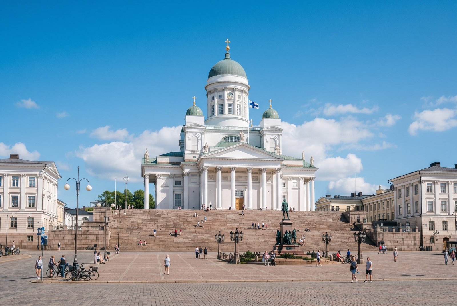 Helsinki Cathedral and Senate Square in Helsinki, Finland